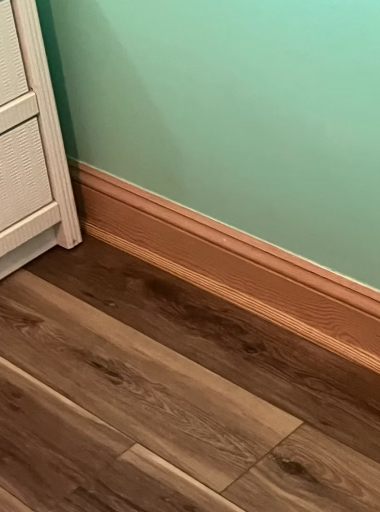 Flooring and baseboard