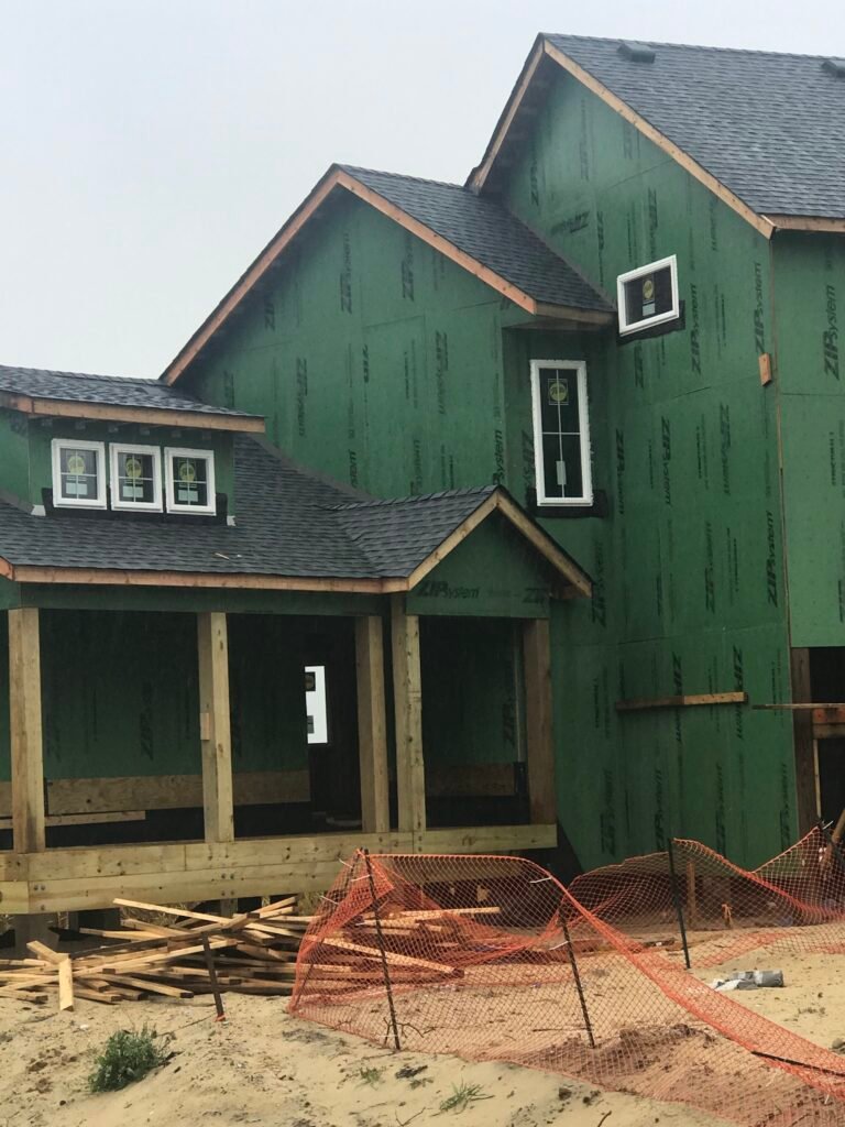 ZIP System sheathing and roof on a custom home by Cas and Cal Construction