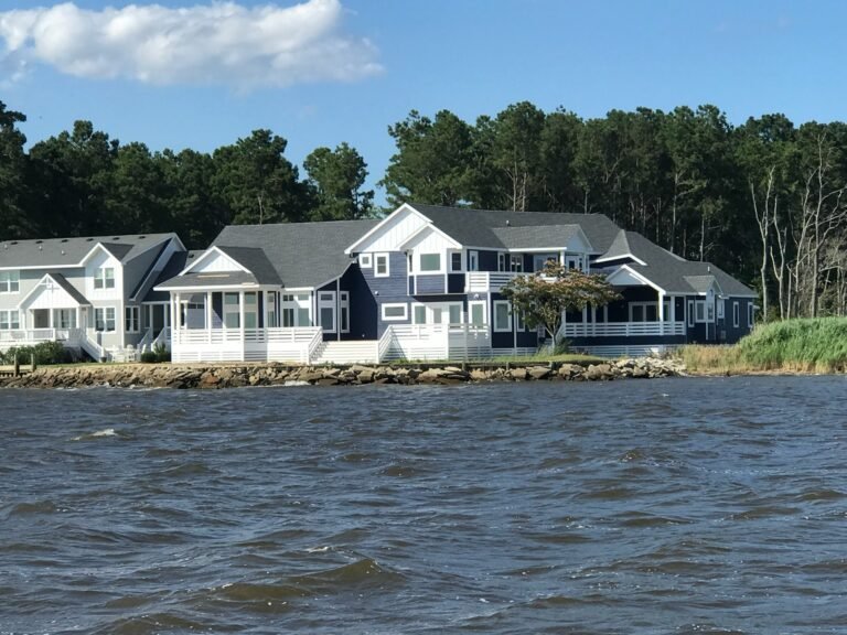 Finished custom home on the Albemarle Sound built by Cas and Cal Construction